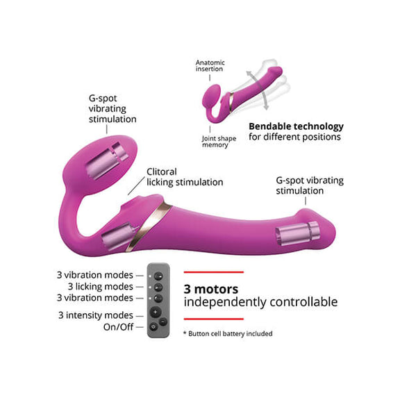 Strap-on-Me Gode-ceinture vibrant sans bretelles
