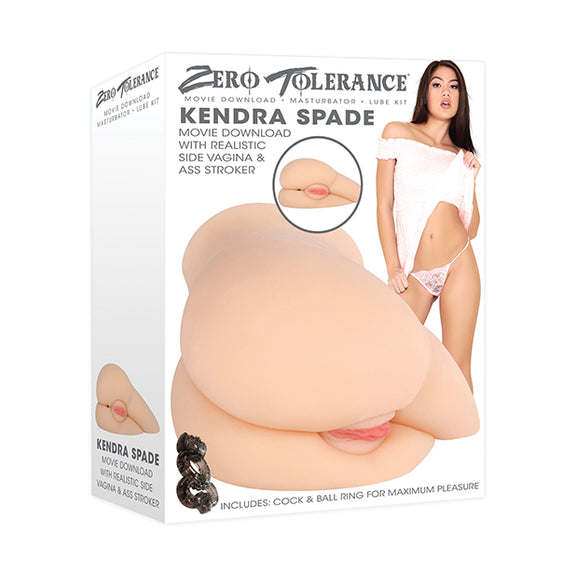 Packaging of the Kendra Spade Realistic Side Stroker | Kinkly Shop
