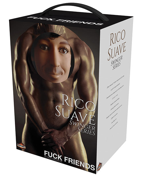 Packaging for the Fuck Friends Inflatable Doll - Rico Suave | Kinkly Shop