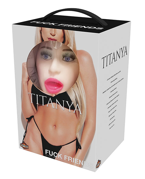 Packaging for the Fuck Friends Inflatable Doll - Titanya | Kinkly Shop