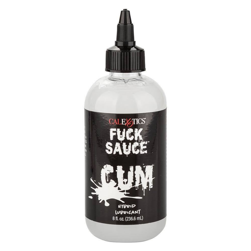 Fuck Sauce Cum Hybrid Lube - 8oz bottle in front of a plain white background | Kinkly Shop