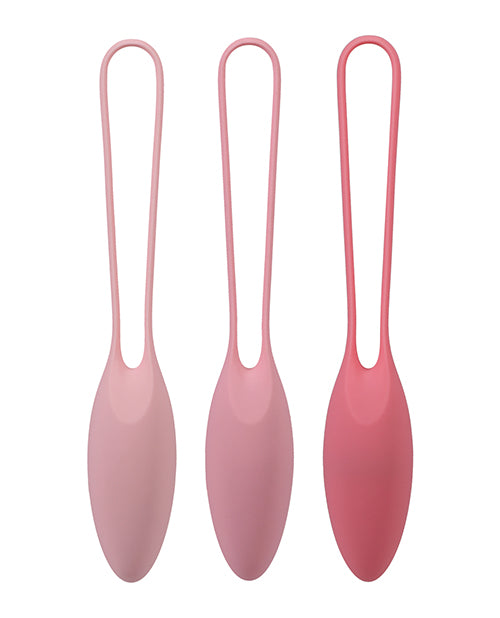 The three kegel exercisers that come with the In A Bag Kegel Trainers set | Kinkly Shop