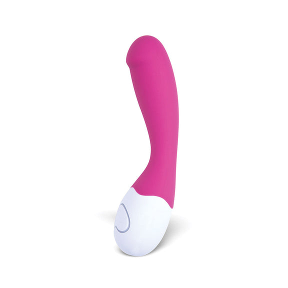 Side view of th Lovelife Cuddle showcases the deep curve that makes up the g-spot targeting design | Kinkly Shop