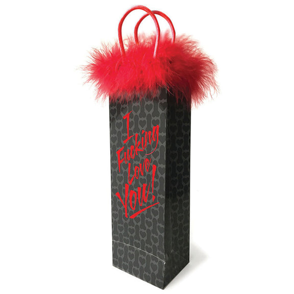 The I Fcking Love You! Gift Bag in front of a plain white background | Kinkly Shop