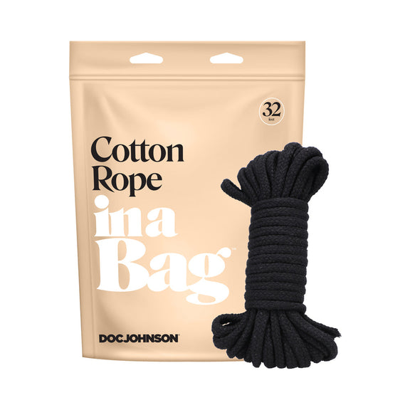 The In A Bag Cotton Rope shown next to the bag that it comes in. | Kinkly Shop