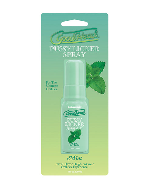 GoodHead Pussy Licker Spray packaging in Mint | Kinkly