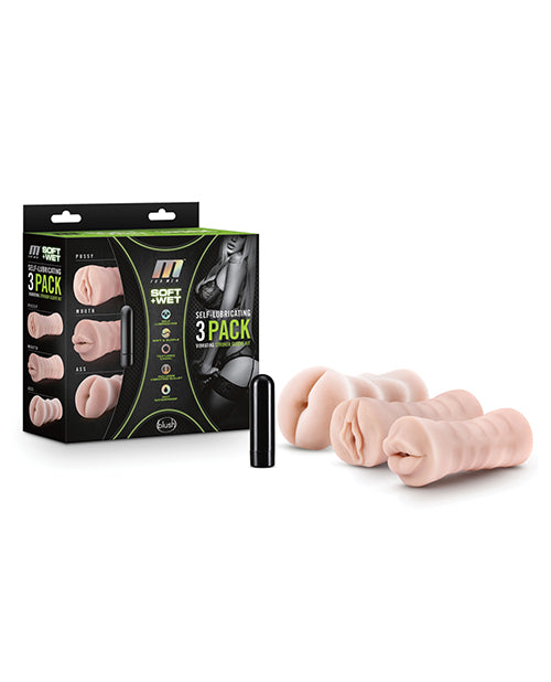 The Blush Soft & Wet 3-Pack shown next to the packaging that it comes in | Kinkly