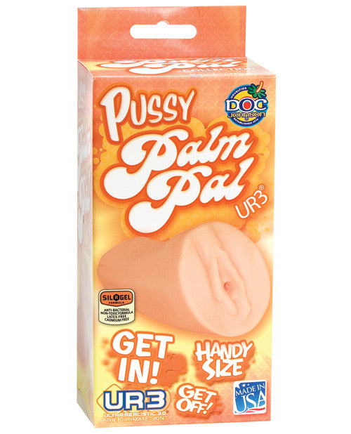 Packaging for the Ultraskyn Palm Pal in Pussy | Kinkly