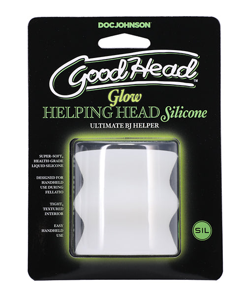 Packaging for the GoodHead Glow Helping Head in silicone | Kinkly