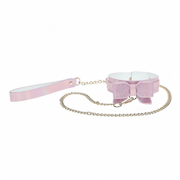 The Ouch! Paris Collection Collar with Leash shown in front of a plain white background | Kinkly Shop