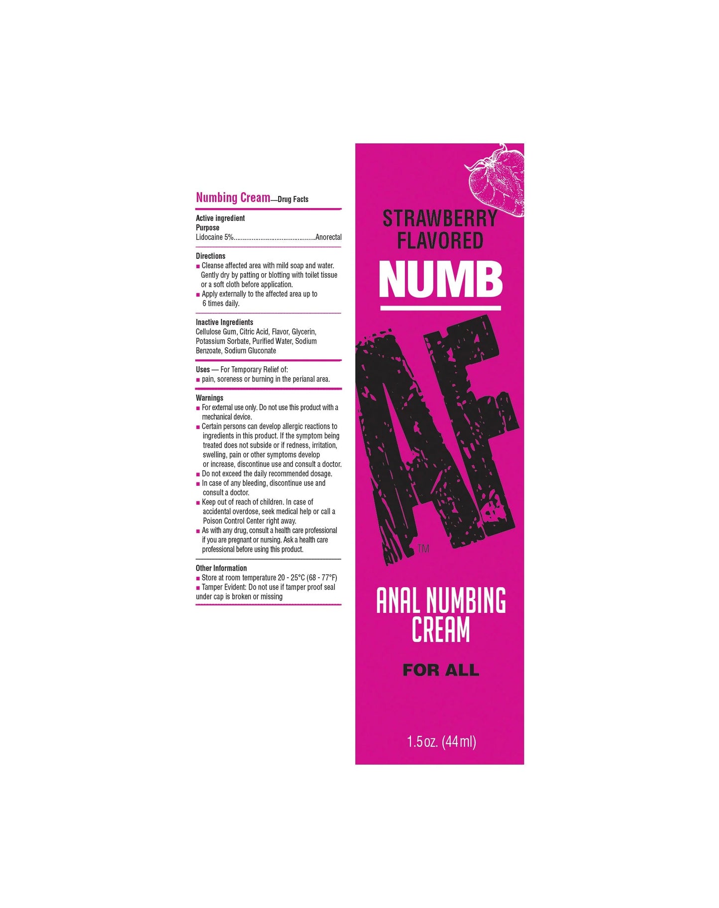 Crème désensibilisante Numb AF