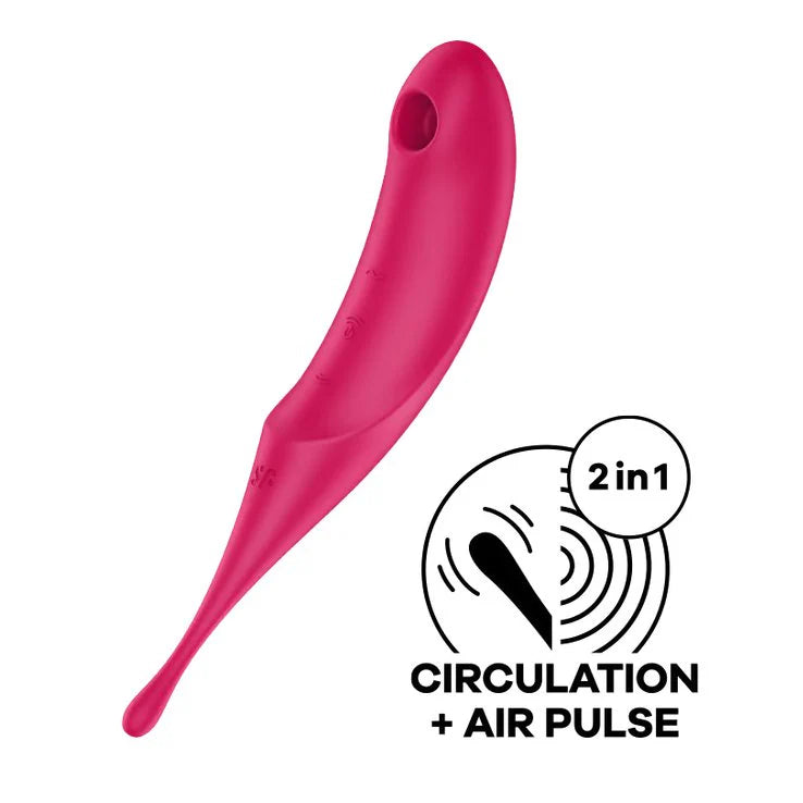 Satisfyer Twirling Pro Rotating & Air Pulse Clitoral Vibrator Kinkly Shop Satisfyer Twirling Pro Rotating & Air Pulse Clitoral Vibrator Kinkly Shop