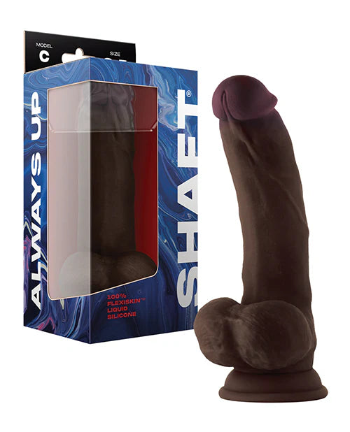 Shaft Model C Flexskin Liquid Silicone 9.5" Curved Dong W/balls