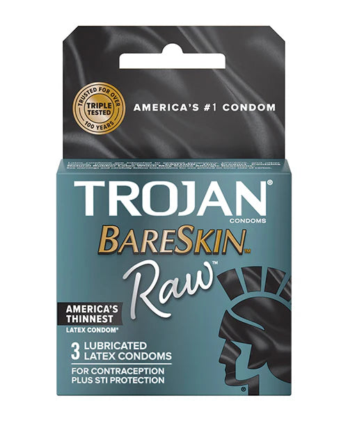 Trojan Bareskin RAW Condoms | America's Thinnest Latex Condom Kinkly Shop Trojan Bareskin RAW Condoms | America's Thinnest Latex Condom Kinkly Shop