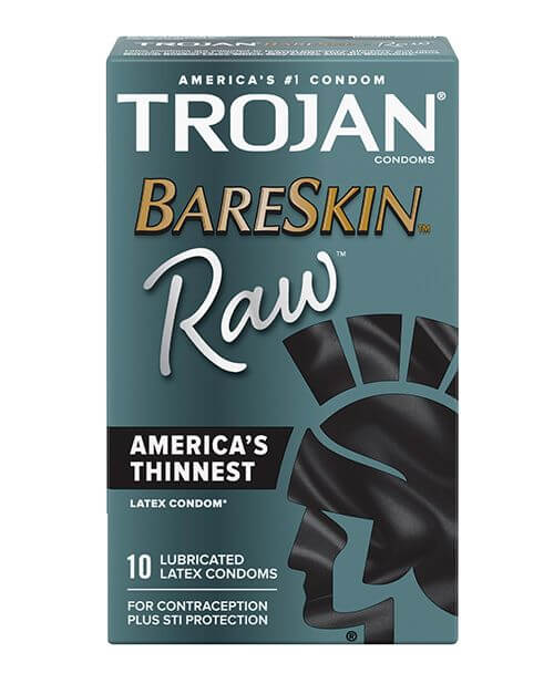 Condones Trojan Bareskin RAW - Paquete de 10