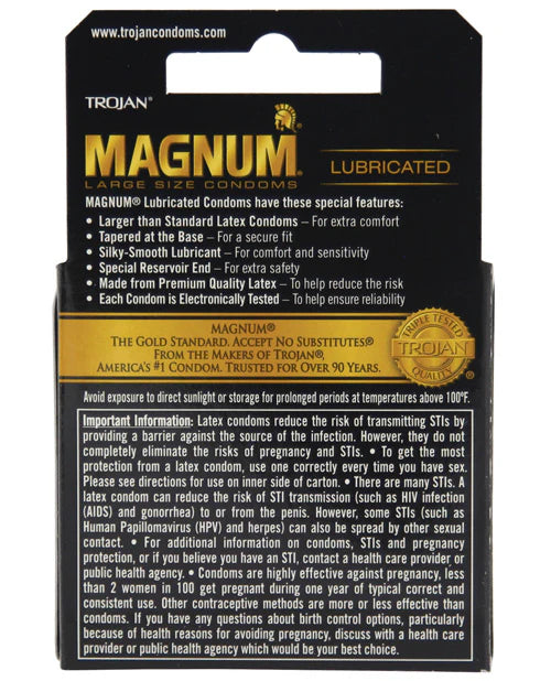 Condones Trojan Magnum - Paquete de 12