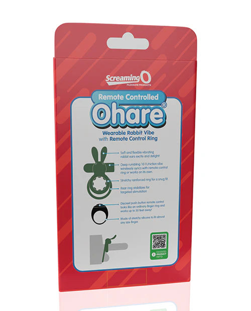 Screaming O Ohare Remote Controlled Vibrating Ring - XL