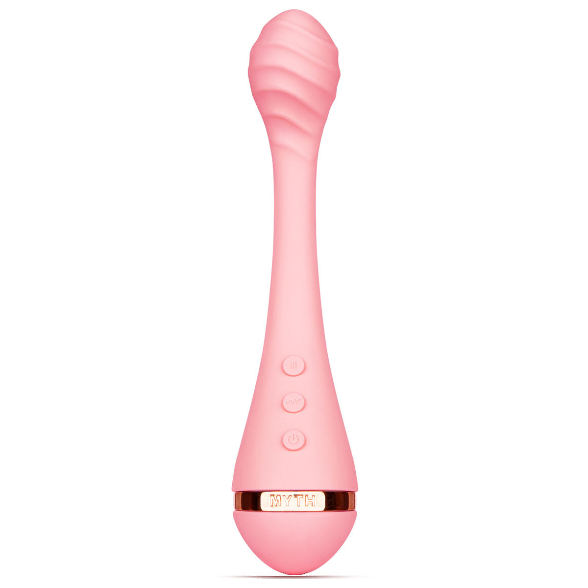 The VUSH Myth shown in front of a plain white background. The tip of the toy features a swirled, ribbed texture. | Kinkly