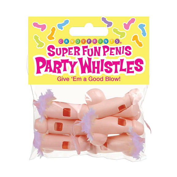 Packaging of the Super Fun Penis Party Whistles | Kinkly