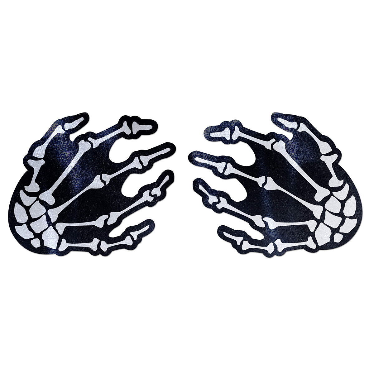 Both of the Pastease Skeleton Hands shown next to one another | Kinkly