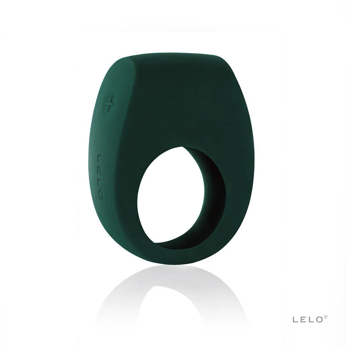 Angled view of the LELO TOR 2 showcases the control button on the side of the cock ring | Kinkly Shop