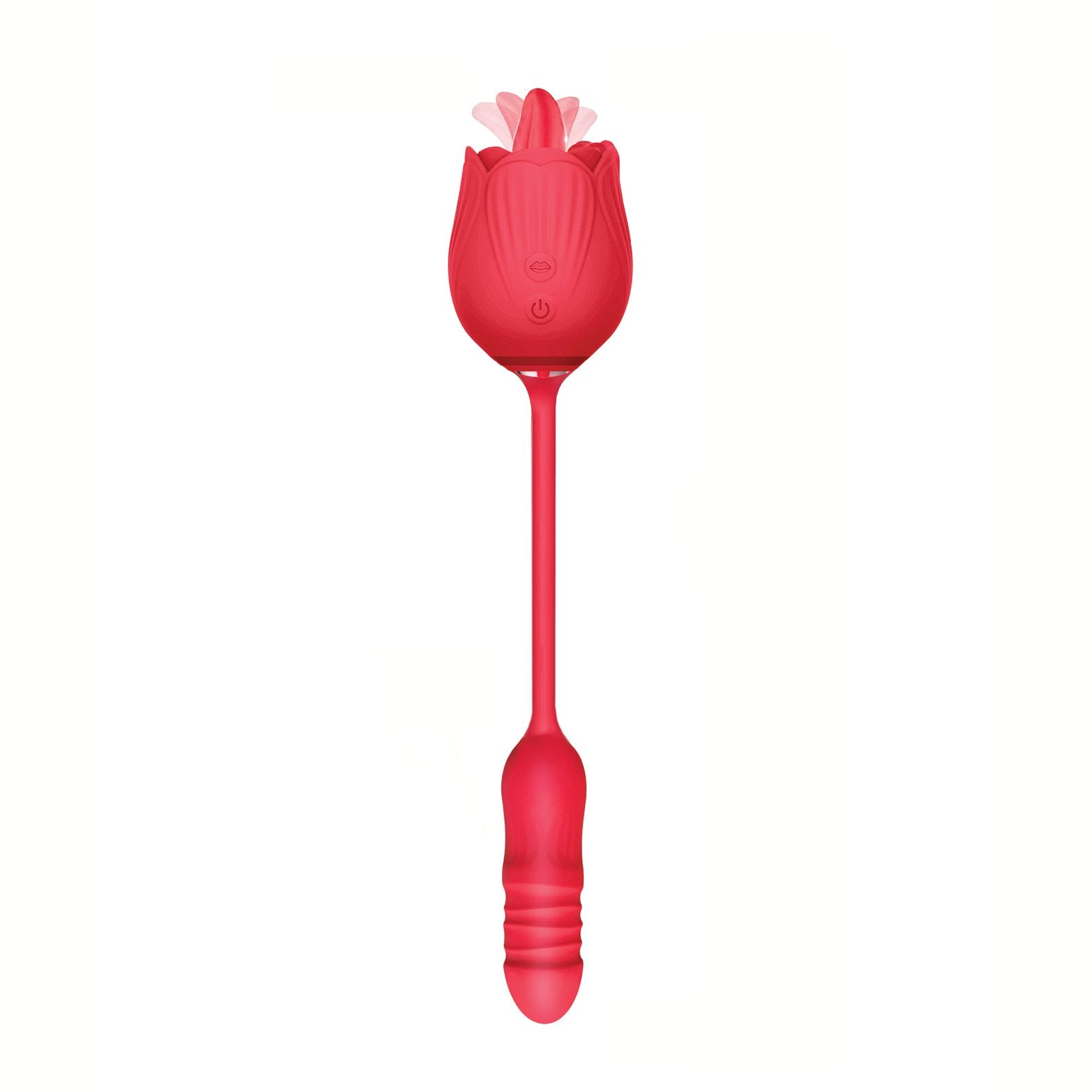 Tonguing & Thrusting Rose Dual Vibrator Kinkly Shop Tonguing & Thrusting Rose Dual Vibrator Kinkly Shop