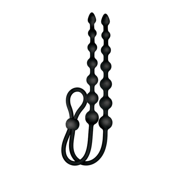 Ass-sation Dual-Ended Anal Beads - Black