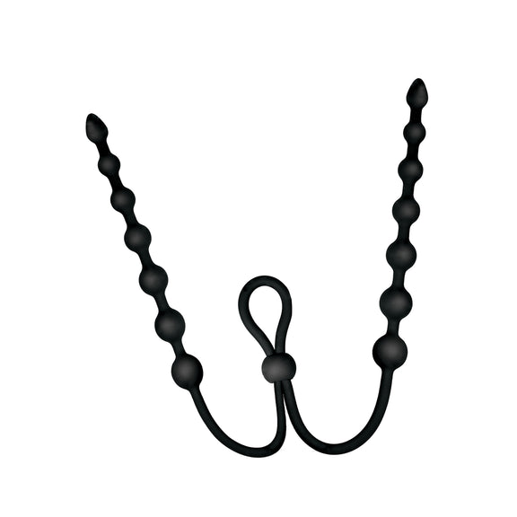 Ass-sation Dual-Ended Anal Beads - Black