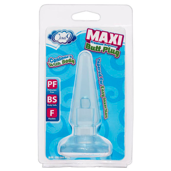 Cloud 9 maxi butt plug blue