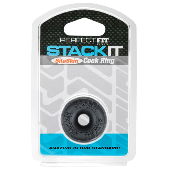 Perfect Fit Stackit Cock Ring - Black