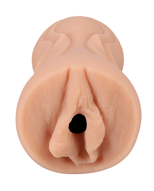 Close-up of the orifice and entrance on the Signature Strokers - Nicole Doshi stroker. It's molded directly from the porn star's vulva. | Kinkly Shop