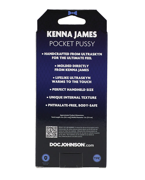 Backside of the packaging for the Signature Strokers - Kenna James | Kinkly Shop