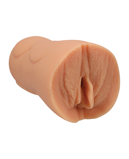 Close-up of the entrance and the orifice of the Signature Strokers Bridgette B stroker. It's molded directly from the porn star's vulva. | Kinkly Shop