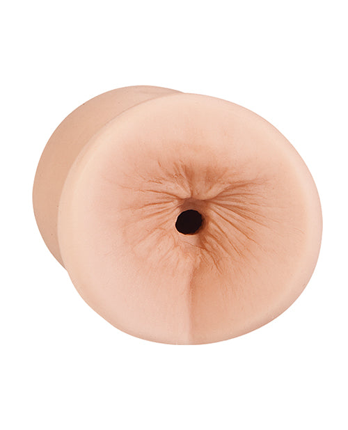 The Signature Strokers Kristina Rose stroker in front of a plain white background. The stroker's entrance is molded directly from the porn star's anus. | Kinkly Shop