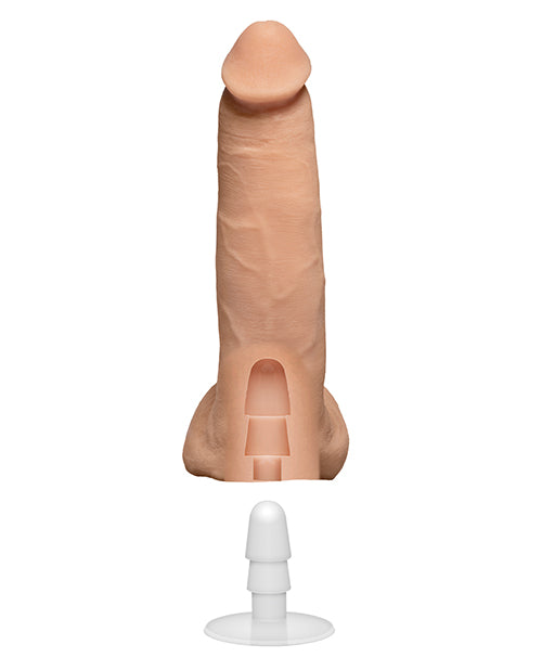 The Vac-U-Lock chasm at the bottom of the Signature Cocks - Pierce Paris dildo showcasing the Vac-U-Lock functionality that allows it to work with all the Vac-U-Lock attachments. | Kinkly Shop