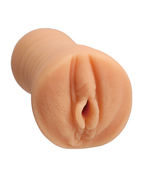 Close-up of the orifice and entrance of the Signature Strokers Adira Allure. It's molded directly from the porn star's vulva. | Kinkly Shop