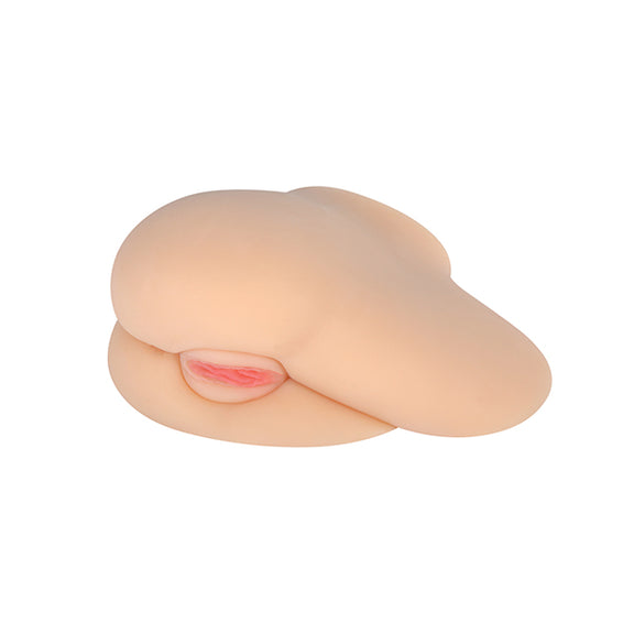 View of the butt and vulva of the Kendra Spade Realistic Side Stroker | Kinkly Shop