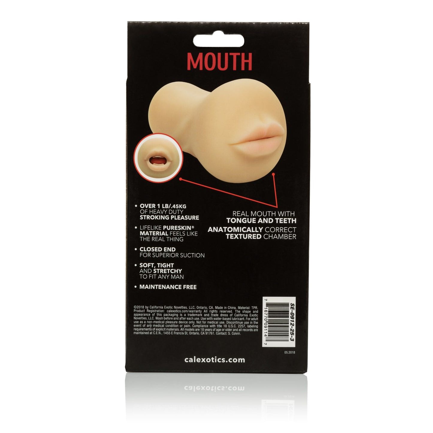 Backside of the Stroke It Mouth packaging. | Kinkly Shop