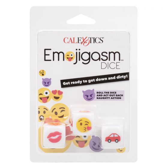 Packaging for the Emojigasm Dice | Kinkly Shop