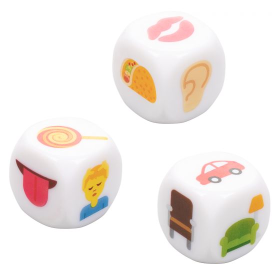 The Emojigasm Dice in front of a plain white background | Kinkly Shop
