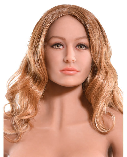 The face of the Ultimate Fantasy Doll: Bianca. The doll has hazel eyes. | Kinkly Shop