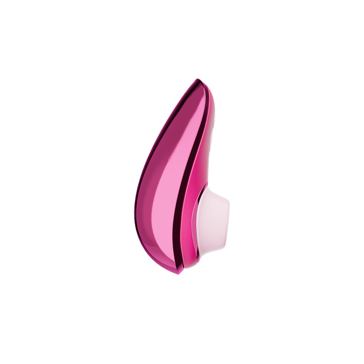 The Womanizer x Iggy Azalea Liberty 2 in a side profile. It's very short with the air suction hole taking up about 50 percent of the toy's available height. | Kinkly Shop