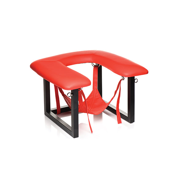 The Master Series Face Rider Queening Chair in front of a plain white background | Kinkly Shop