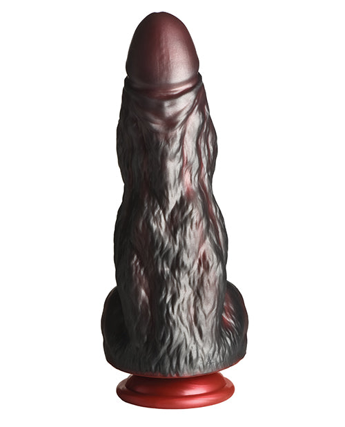 Top-down view of the Creature Cocks King Kong. The dildo has a circumsized head with lots of texturing along the shaft. | Kinkly Shop