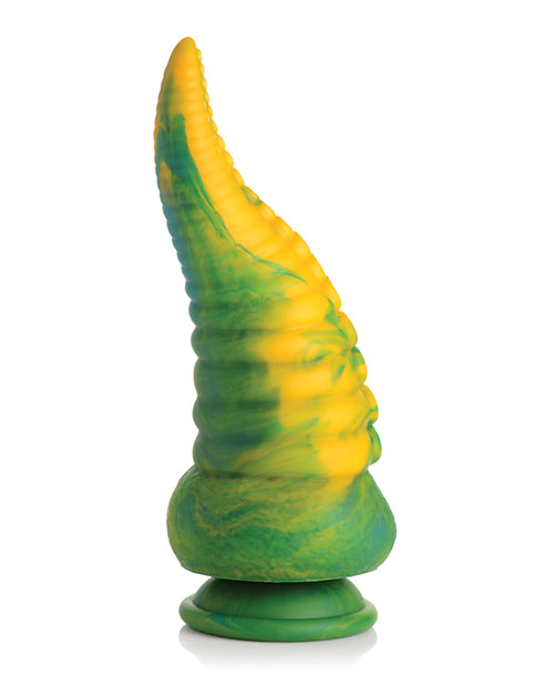 Side view of the Creature Cocks Monstropus showcases that the side of the dildo still has light ribbing along the full length while the front has the tentacle suckers | Kinkly Shop
