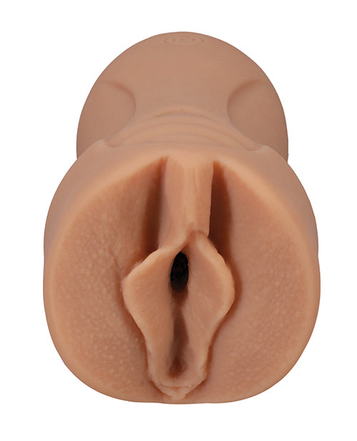 Close-up of the entrance/orifice of the Signature Strokers - Kenzie Anne. It's detailed enough to even see Kenzie's skin texture! | Kinkly Shop