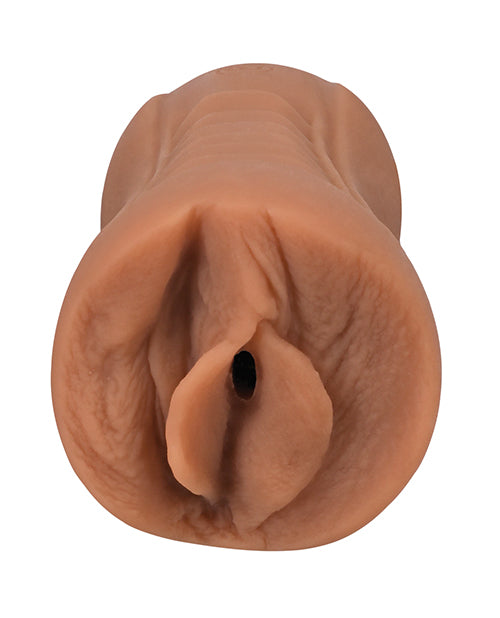 Front view of the Signature Strokers - Aidra Fox, showcasing the hole you can slide into between the labial folds. | Kinkly Shop