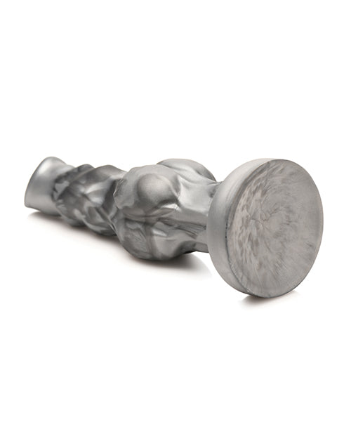 Close-up of the suction cup base design of the Creature Cocks Night Prowler. It's a concave design built into the base of the dildo. | Kinkly Shop