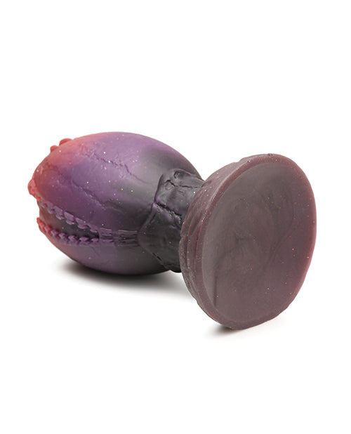 Close up on the base of the Creature Cocks Dragon Hatch showcasing the slightly concave design it has to function as a suction cup | Kinkly Shop
