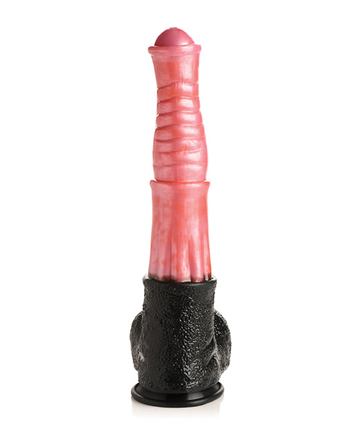 Top-down view of the Creature Cocks Giant Centaur XL showcases the ribbed texturing along the top half of the insertable shaft. | Kinkly Shop
